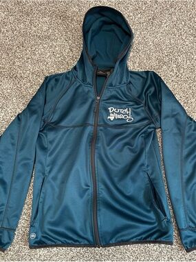Dutch Bros Deep Teal Full-Zip Hooded Jacket
